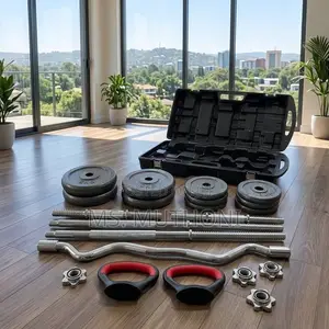 Set ya Dumbbell na Barbell Zinazoweza Kurekebishwa 58kg