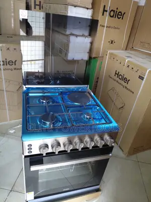 Haier 3 Gas + 1 Umeme Cooker ya Kusimama
