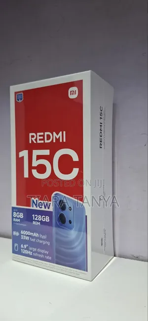 Xiaomi Redmi 15C 4G 128GB Mpya Nyeusi