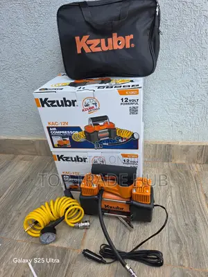 Kzubr 12V Compressor ya Hewa ya Silinda Mbili & Kifaa cha Kupandisha Matairi