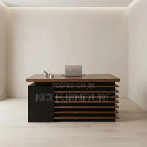 Urban Executive Desk | 140cm Golden Modern Table with 3 Drawers