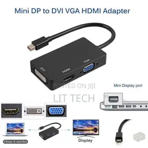 Mini DisplayPort to DVI, VGA, HDMI Adapter