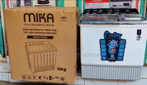 Mika 12Kg Twin Tub Washing Machine - Nyeupe