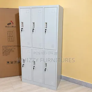 Boss Office Products Kabati la Wafanyakazi Milango 6 - Kijivu