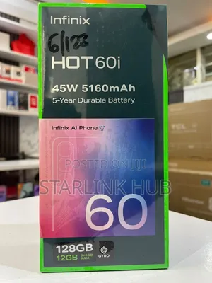 Infinix Hot 60i 128GB Mpya Nyeusi
