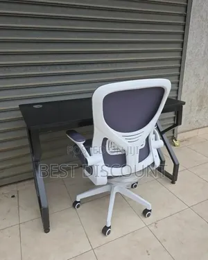 Office Desk and Ergonomic Chair Set