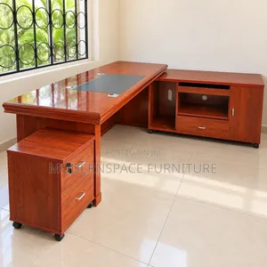 Kifaa cha Ofisi cha Mbao cha Mahogany chenye Kabati la Kando