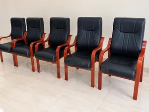 Managerial Leather Guest Chairs - Black