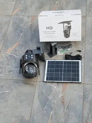 Dual Lens Solar Security Camera with Motion Detection & Night Vision