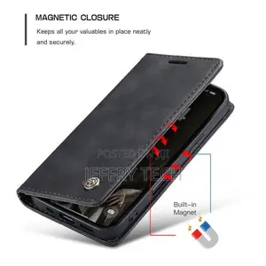 Caseme Google Pixel 10A Leather Suede Flip Case - Nyeusi