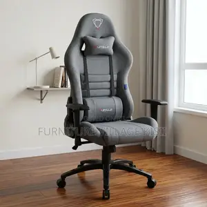Kiti cha Michezo cha Ergonomic cha Kitambaa cha Kijivu