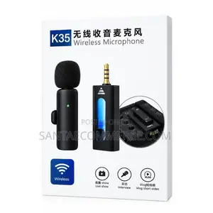 K35 Wireless Lavalier Microphone na Audio Receiver