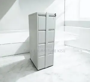 4 Drawer Metallic Organizer Cabinet with Security Bar