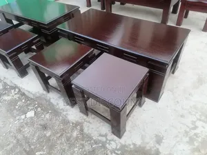 Meza ya Mbao ya Kahawa ya Chakula