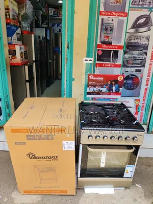 Ramtons Cooker 3 Gesi + 1 Umeme 60x60cm RC806 (Silver)