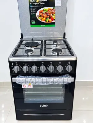 Syinix 60x60cm 3+1 Cooker ya Gesi na Umeme (Q60GC3)