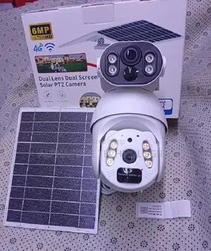 Kamera ya Ubox 6MP Dual Lens 4G Solar PTZ