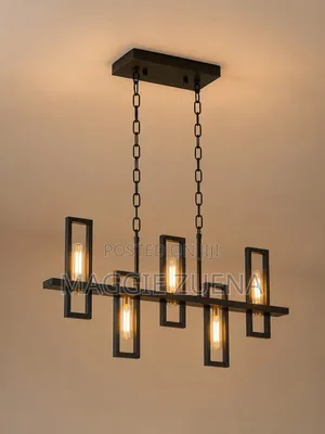 Mwanga wa Chandelier Nyeusi Wenye Bulbu 5