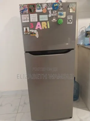 Silver Double Door Fridge with Top Freezer - KSh 60,000