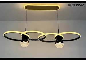 Chandelier ya Rangi 4 za LED Nyeusi