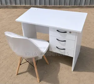Study Office Desk na Eames Chair Set