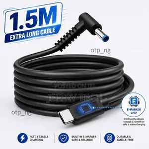 100W USB-C to HP Blue Pin Charging Cable