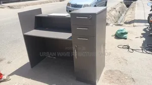Dawati la Mapokezi la Ofisi Rangi ya Kijivu Giza