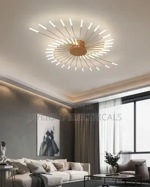 Taa ya Dari ya Firework Design LED Semi-Flush Mount Chandelier