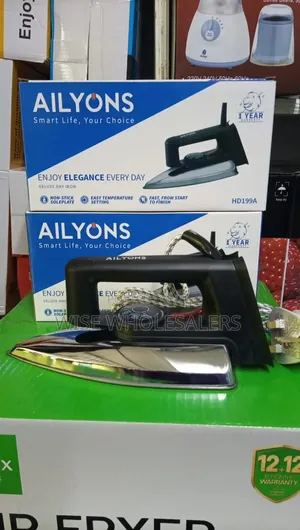 Ailyons Dry Iron Box ya Umeme - Fedha
