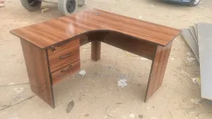 Kona Meza ya Ofisi ya Nyumbani ya Walnut Nyeusi