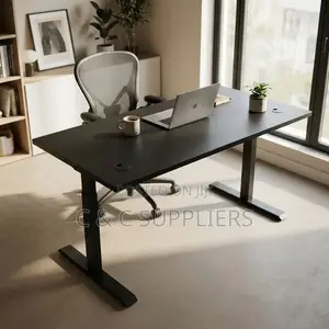 Kiti cha Kusimama na Kukaa Nyeusi Kinachoweza Kurekebishwa - 120cm