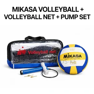 Neti ya Volleyball na Mpira wa Mikasa na Pampu ya Hewa