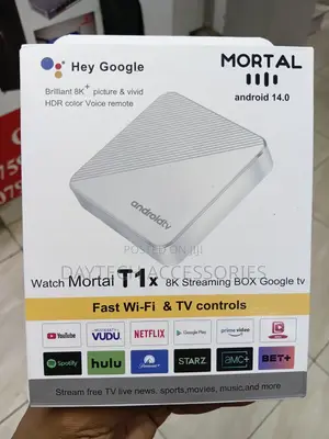 T1X Smart TV Box Android 14 Allwinner H313 - Nyeupe