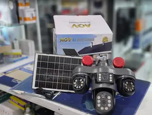Kamera ya V380 Pro 4G/Wi-Fi Lenzi Nne ya Solar PTZ