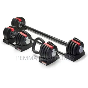 Seti ya Dumbbell, Barbell & Kettlebell Inayoweza Kurekebishwa ya 24Kg