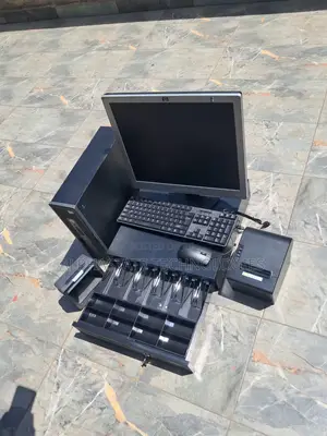 HP Desktop Computer POS System with Monitor, Printer & Cash Drawer