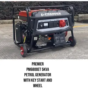Jenereta ya Petroli Premier PM6800ET 5KVA na Key Start & Magurudumu
