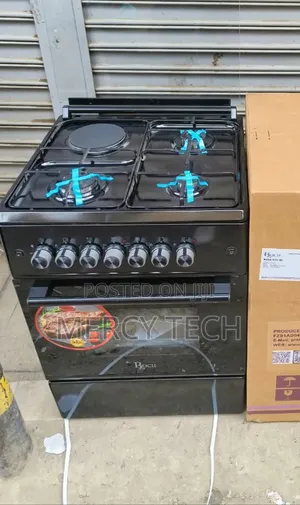 Roch Turkey 60x60 Standing Cooker (Rangi Nyeusi, RECK-631-BL)