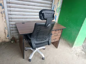 Kiti cha Ofisi chenye Droo 3 na Kiti cha Mesh chenye Ergonomic