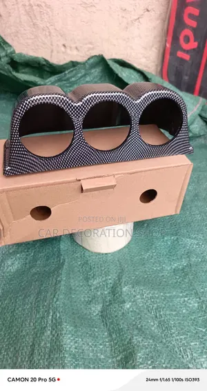 Triple Carbon Fiber Finish Gauge Pod kwa Mazda
