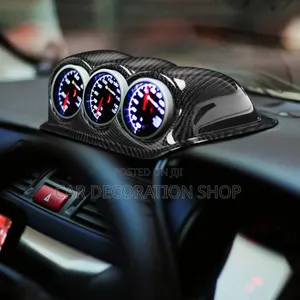 Universal Greddy Meters Dashboard Mount Holder - Carbon Fiber Finish