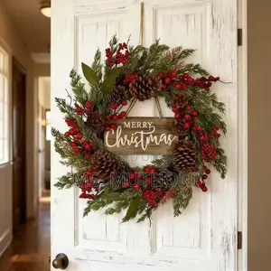 Wreath ya Mlango ya Krismasi ya Premium - 50cm