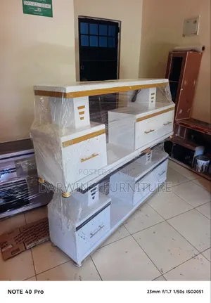 Boss Office Products TV Stand with Red LED Lights