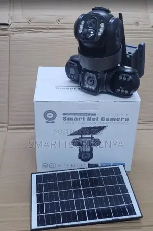 Triple Lens WiFi Solar PTZ CCTV Camera yenye Solar Panel