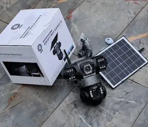 Kamera ya Usalama ya 3-in-1 Triple Lens WiFi 360 PTZ Solar CCTV