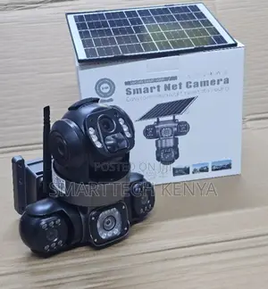 Triple Lens WiFi Solar CCTV Camera Outdoor Wireless 360°