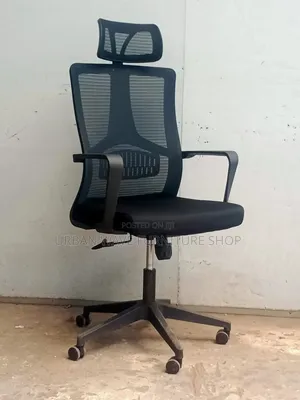 Kiti cha Ofisi cha Highback Nyeusi