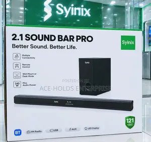 Syinix SYN-S600 2.1ch Soundbar Speaker 240W with FM