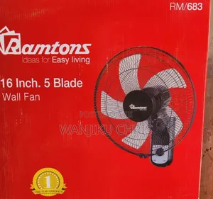 Ramtons 16" Wall Mounted Fan yenye Blades 5