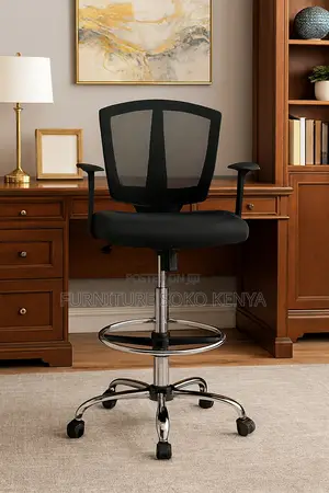 Kiti cha Mesh cha Mapokezi | Kiti cha Ofisi cha Ergonomic cha Mgongo wa Kati